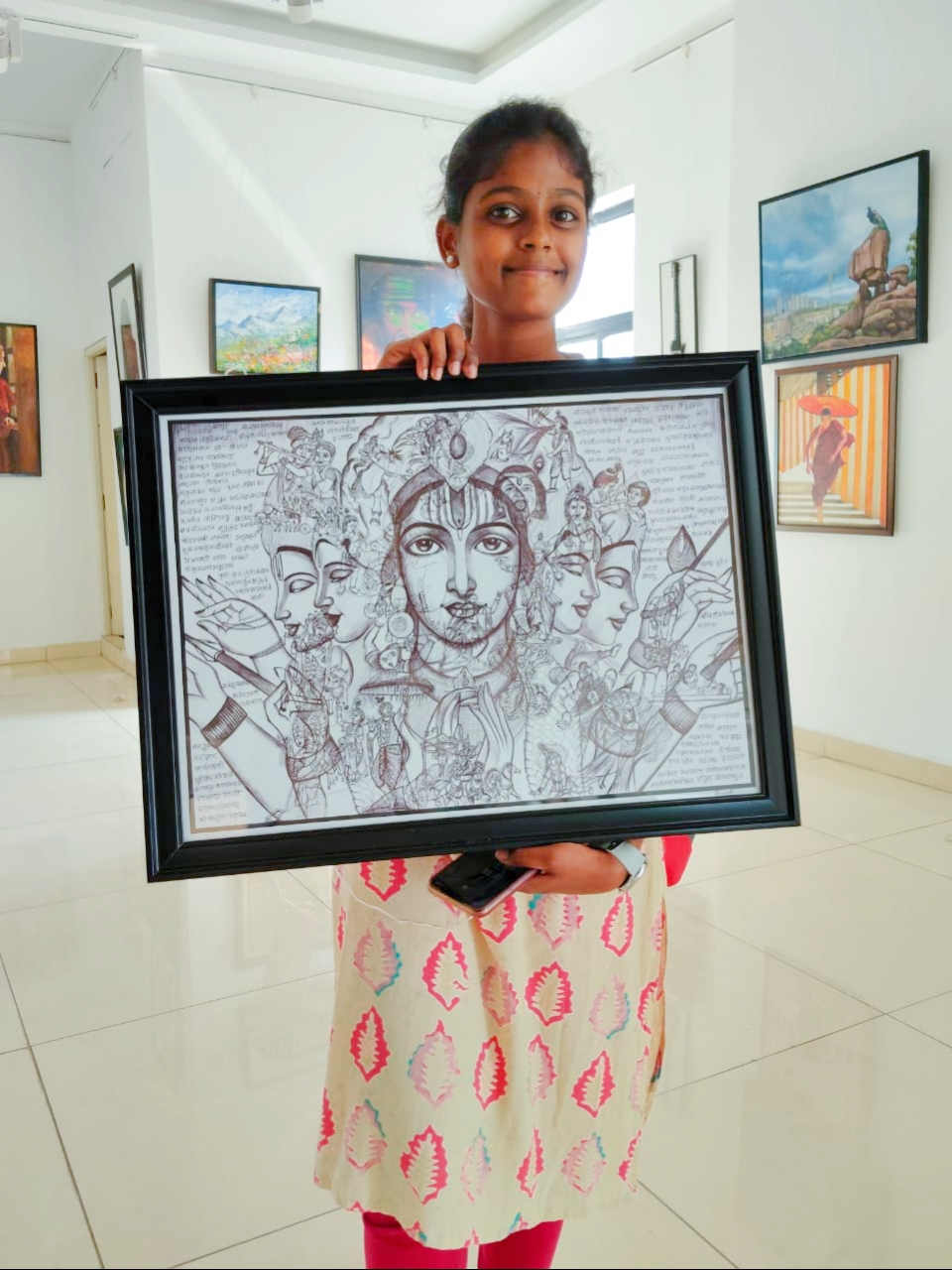 Priyadarshini working on art